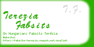 terezia fabsits business card